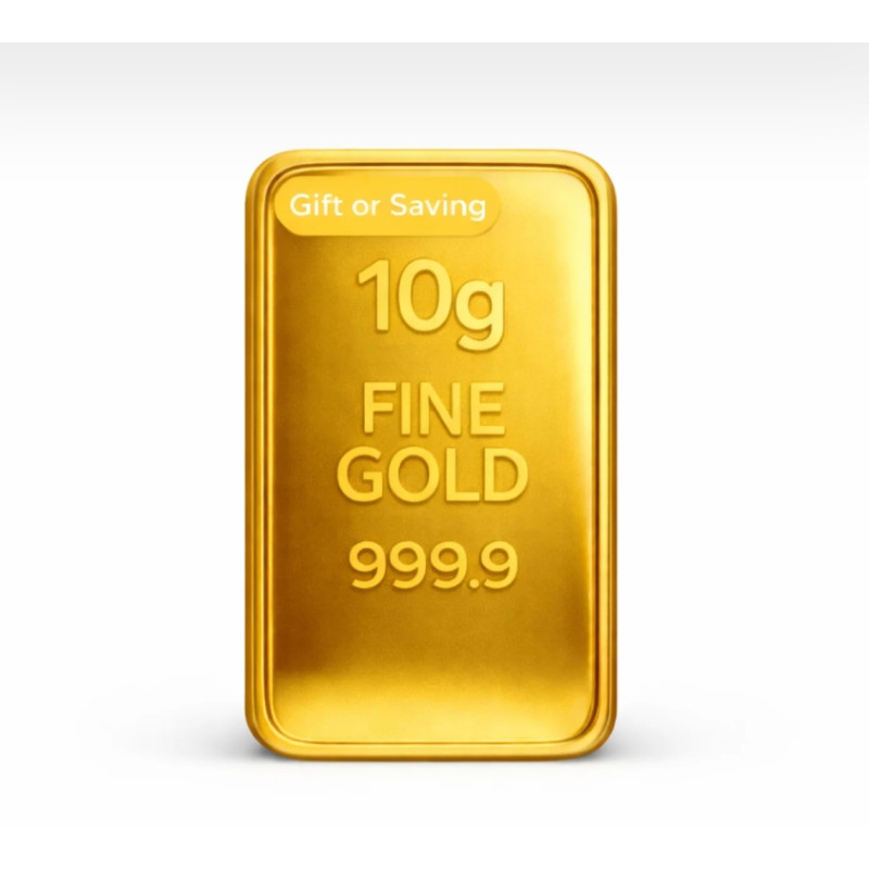 10 جرام سبيكة ذهب ، نقاوة 999.9