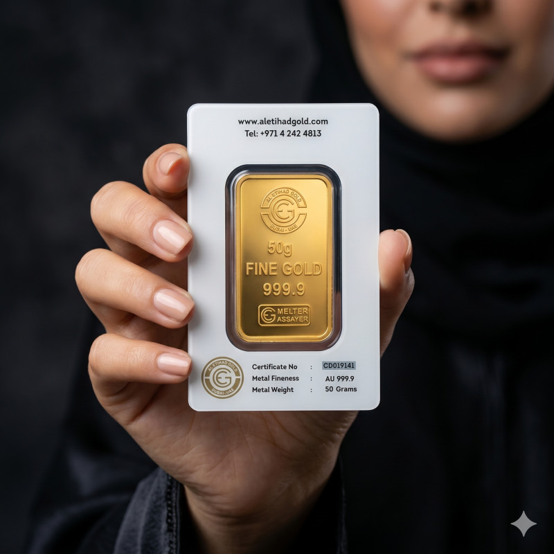 50 غرام سبيكة ذهب نقاوة 999.9